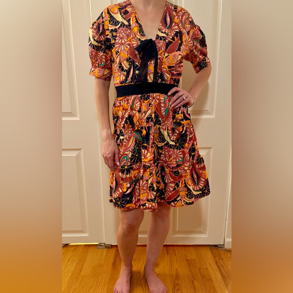 A.L.C. Printed Knee-Length Dress Size 2